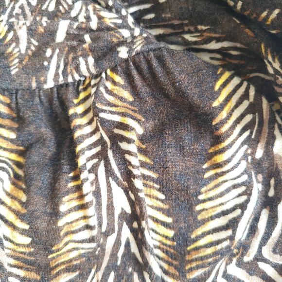 Nic + Zoe Maxi Dress Surplice Sleeveless Brown Plant Stretch Women XS - Picture 9 of 12